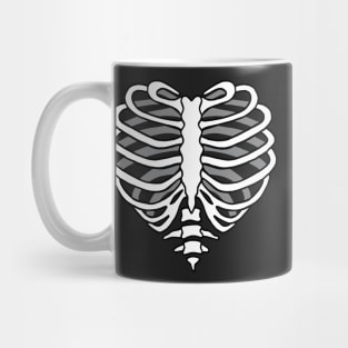 Skeleton rib cage heart Mug